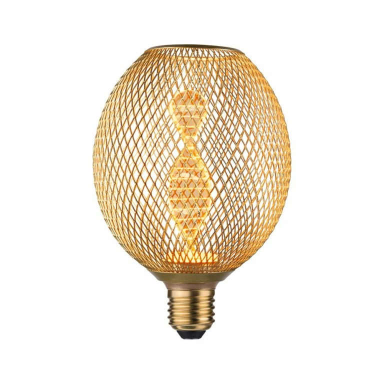 Paulmann 29088 Metallic Glow Standard Helix Globe Lampen1a 130lm | E27 1800K LED 230V 35W