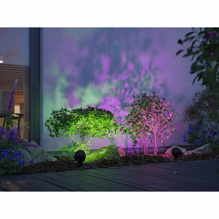 Paulmann Plug & Shine LED Gartenstrahler Smart Home Zigbee Kikolo   IP65 RGBW+ 6,2W   Anthrazit