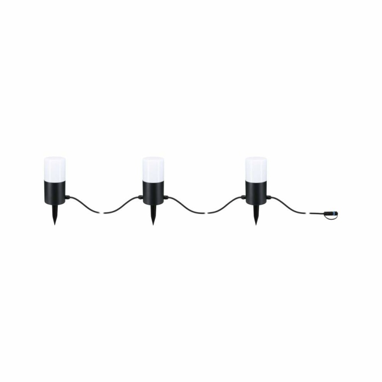 Paulmann Plug & Shine LED Lichterkette Tubs 6m IP44 3000K 3x2W Anthrazit