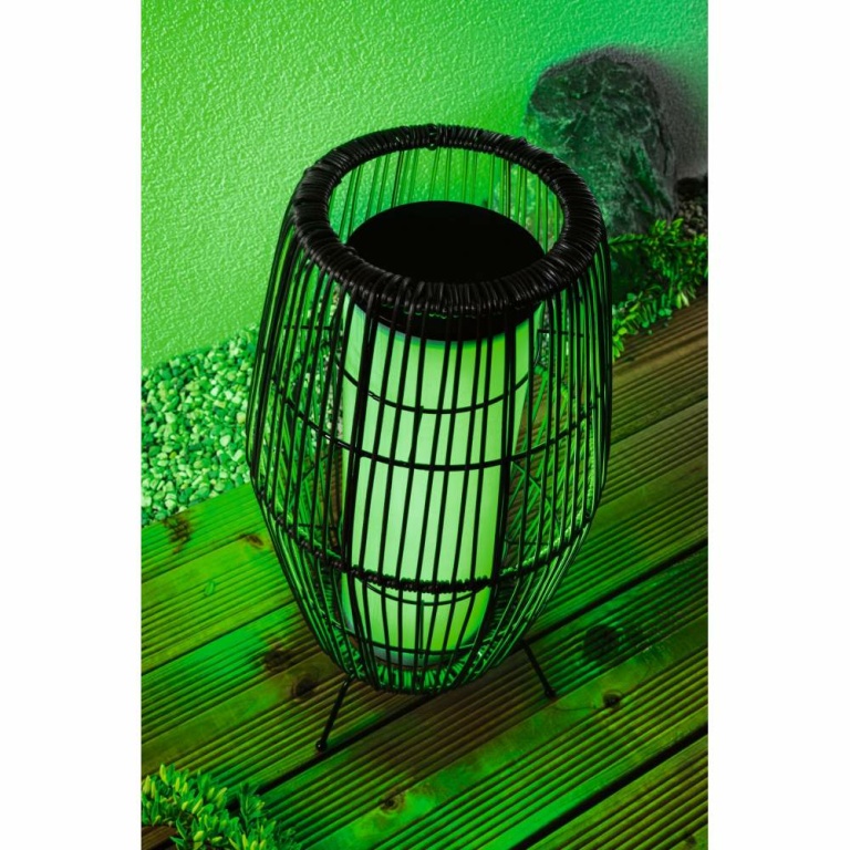 Paulmann Plug & Shine LED Lichtobjekt Basket 40cm IP44 Smart Home Zigbee RGBW 3,2W Schwarz Rattan