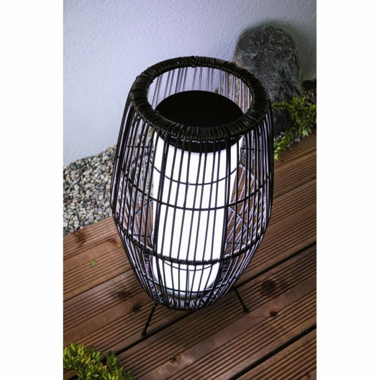 Paulmann Plug & Shine LED Lichtobjekt Basket 40cm IP44 Smart Home Zigbee RGBW 3,2W Schwarz Rattan