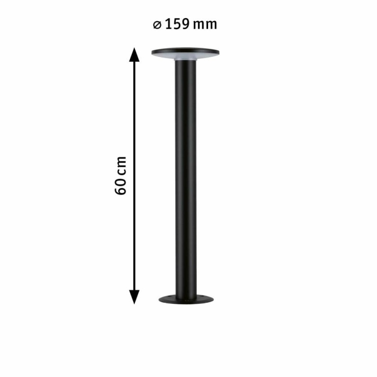 Paulmann Plug & Shine LED Pollerleuchte Smart Home Zigbee Plate   IP44 RGBW+ 5W   Anthrazit