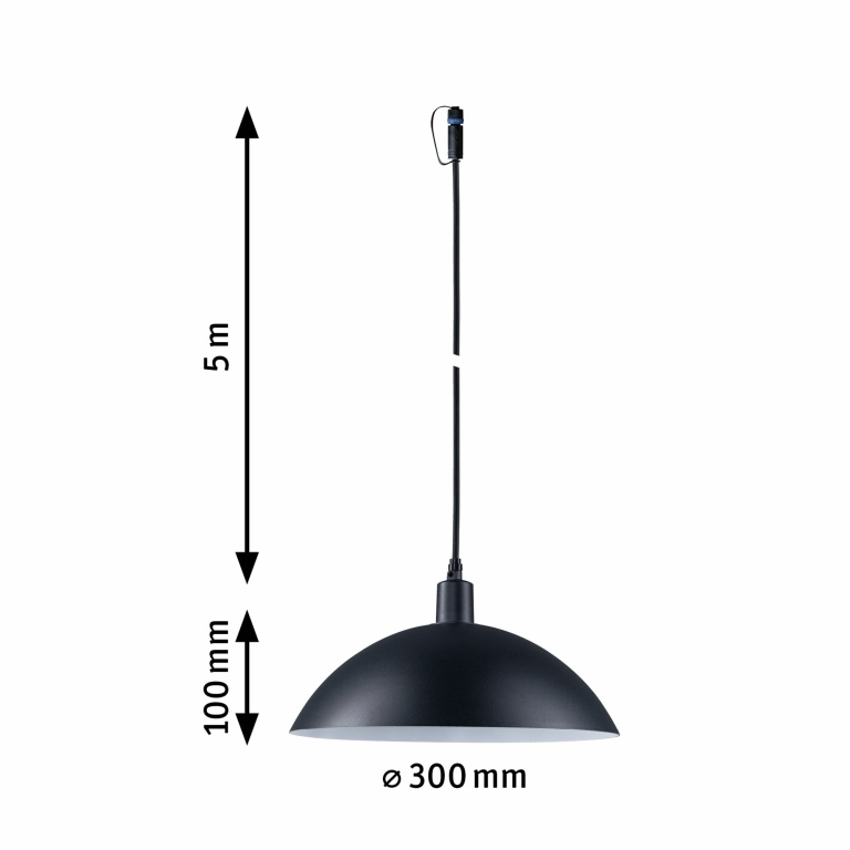 Paulmann Plug & Shine Pendelleuchte Mapalo IP44 3000K 2W Anthrazit