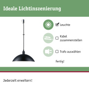 Plug & Shine Pendelleuchte Mapalo IP44 3000K 2W Anthrazit