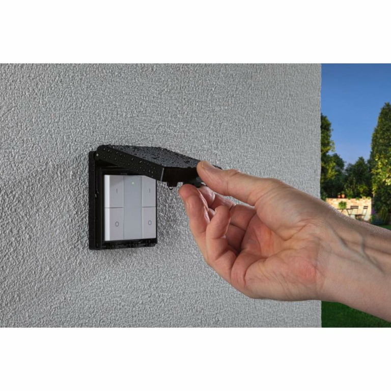 Paulmann Wandschalter Smart Home Zigbee On/Off/Dimm Outdoor Schwarz