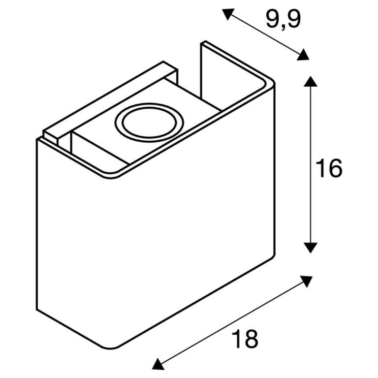 SLV MANA OUT WL Outdoor Wandleuchte aus Aluminium & Beton IP65 230V