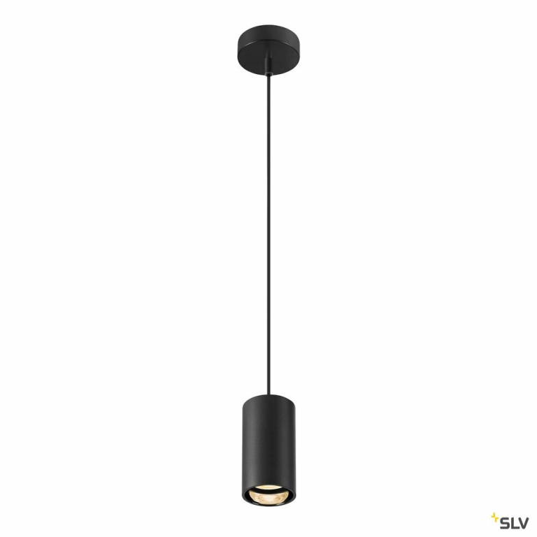 SLV ASTO TUBE, Pendelleuchte, GU10, Pendellänge 250 cm, max. 10W, schwarz