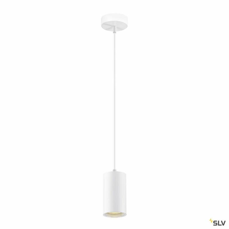 SLV ASTO TUBE, Pendelleuchte, GU10, Pendellänge 250 cm, max. 10W, weiß