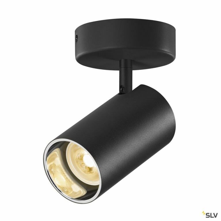 SLV ASTO TUBE, Spot, zylindrisch, max. 1x10W, schwarz