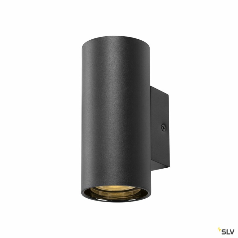 SLV ASTO TUBE, Wandaufbauleuchte, zylindrisch, max. 1x10W, schwarz