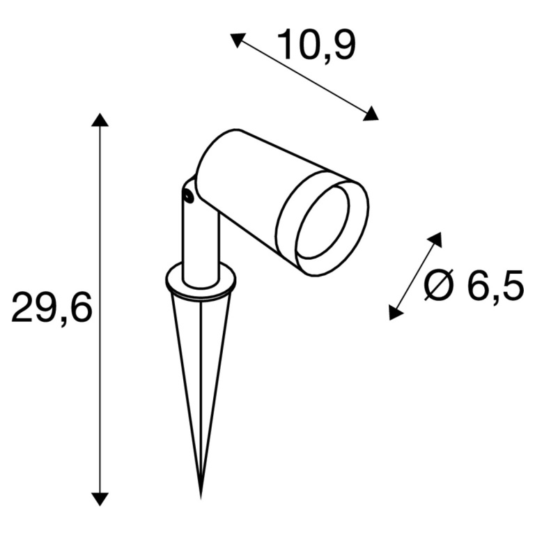 SLV SYNA PLANT LED Erdspießstrahler 6W 3000K IP65 schwenkbar 230V