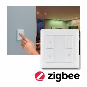 Zigbee Einbaustrahler Starterset smik Gateway mit Wandtaster + 3er Set Einbauleuchte Nova Plus Coin RGBW