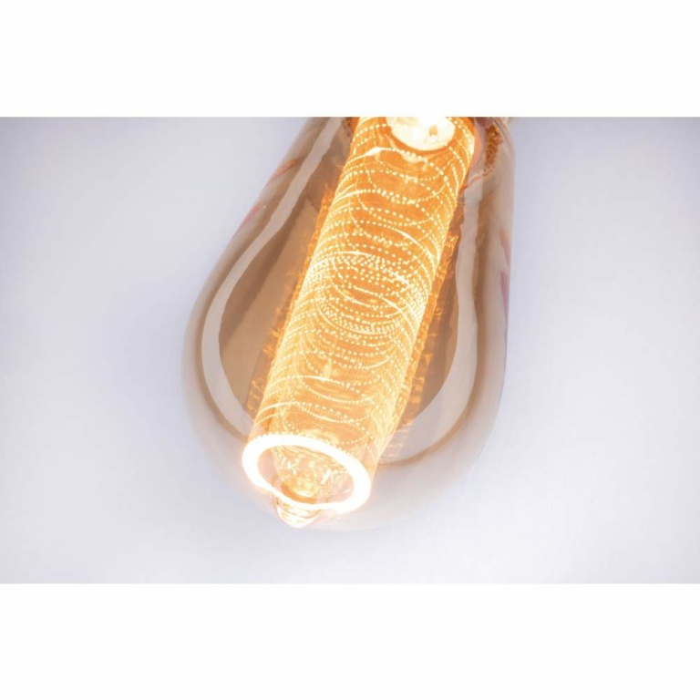 Paulmann Inner Glow Edition LED Kolben Innenkolben Ringmuster E27 230V 120lm 3,6W 1800K dimmbar Gold