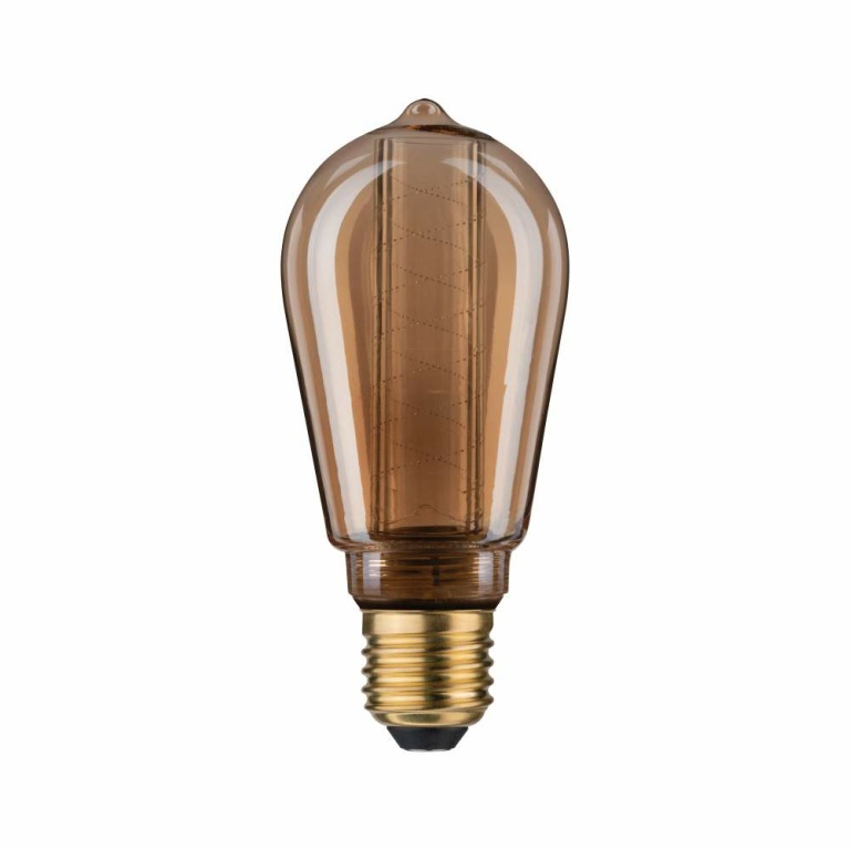 Paulmann Inner Glow Edition LED Kolben Innenkolben Spiralmuster E27 230V 120lm 3,6W 1800K dimmbar Gold