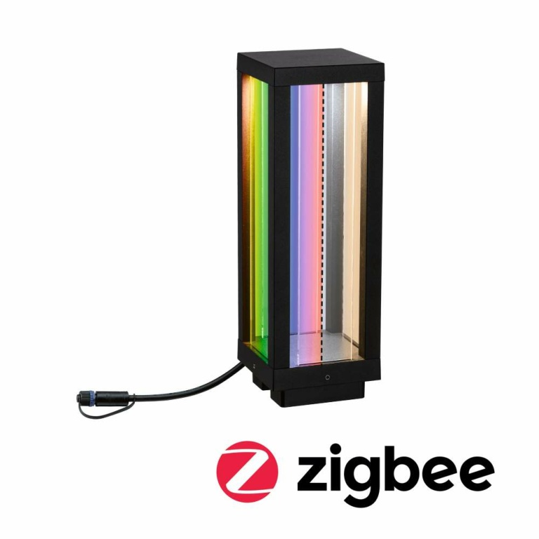 Paulmann Plug & Shine Laterne Smart Home Zigbee Classic Einzelleuchte  IP44 RGBW 2W   Anthrazit