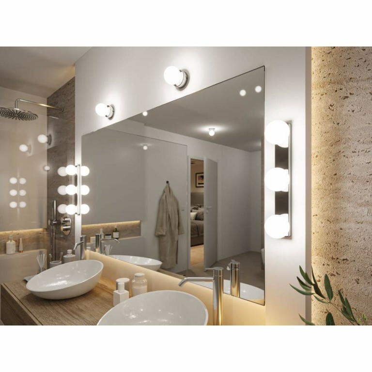 Paulmann Selection Bathroom Deckenleuchte Gove IP44 G9   230V max. 20W dimmbar Chrom#Satin