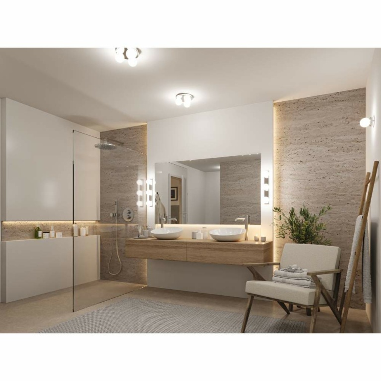 Paulmann Selection Bathroom Deckenleuchte Gove IP44 G9   230V max. 20W dimmbar Chrom#Satin