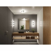 Selection Bathroom Deckenleuchte Gove IP44 G9   230V max. 3x20W dimmbar Chrom#Satin