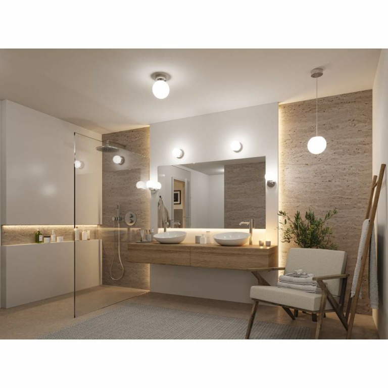 Paulmann Selection Bathroom LED Deckenleuchte Gove IP44  3000K 400lm 230V 5W  Chrom#Satin