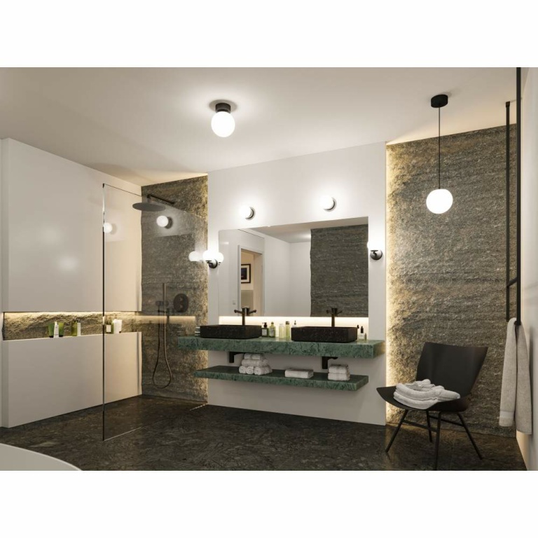 Paulmann Selection Bathroom LED Deckenleuchte Gove IP44  3000K 400lm 230V 5W  Schwarz matt#Satin