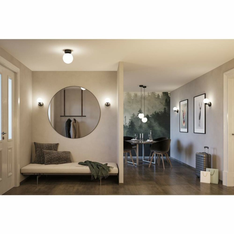 Paulmann Selection Bathroom LED Deckenleuchte Gove IP44  3000K 400lm 230V 5W  Schwarz matt#Satin