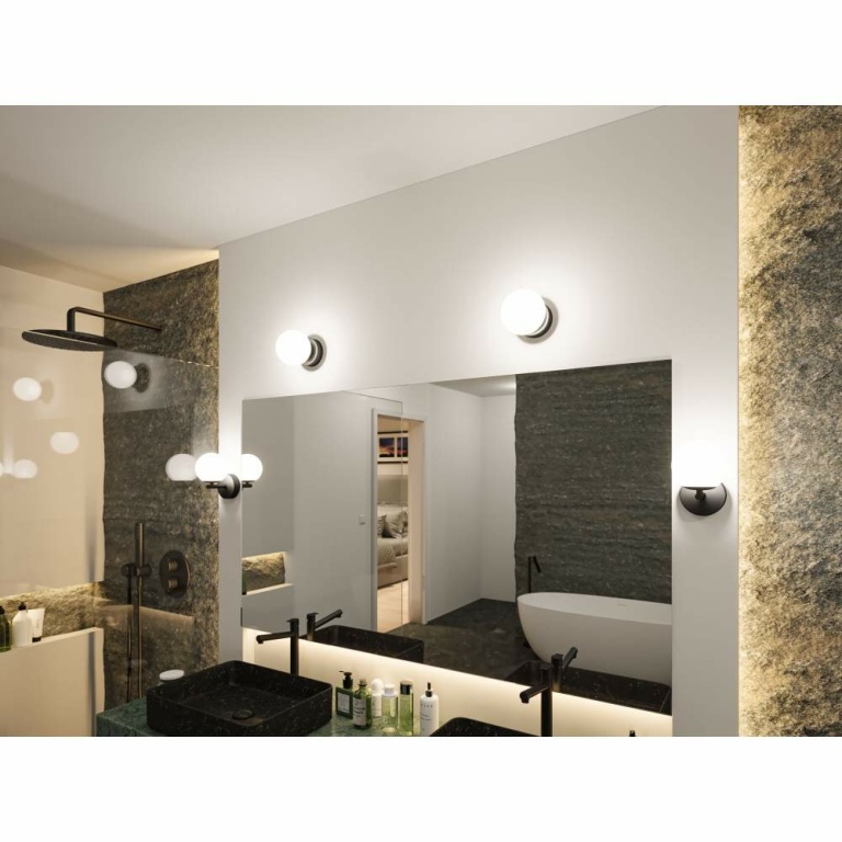 Paulmann Selection Bathroom LED Wandleuchte Gove  IP44  3000K 400lm 230V 5W  Schwarz matt#Satin