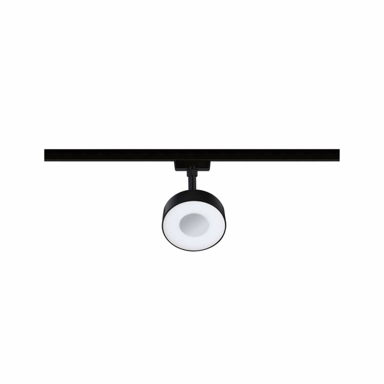 Paulmann URail LED Schienenspot Circle mit 3-Step-Dim 5W 180lm 4000K dimmbar 230V schwarz matt (LED fest verbaut)