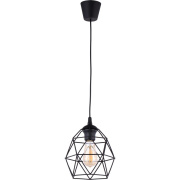 famlights | Pendelleuchte Clea in Schwarz E27 1-flammig