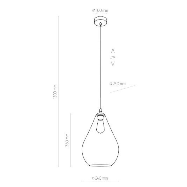 famlights famlights | Pendelleuchte Pius in Graphit E27 1-flammig