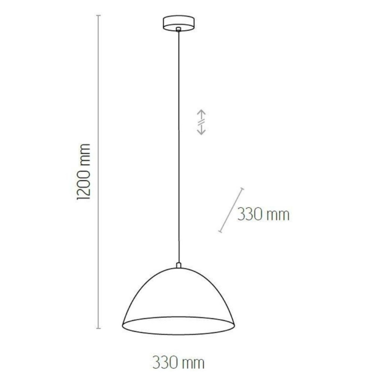 famlights famlights | Pendelleuchte Lean in Schwarz E27 330mm