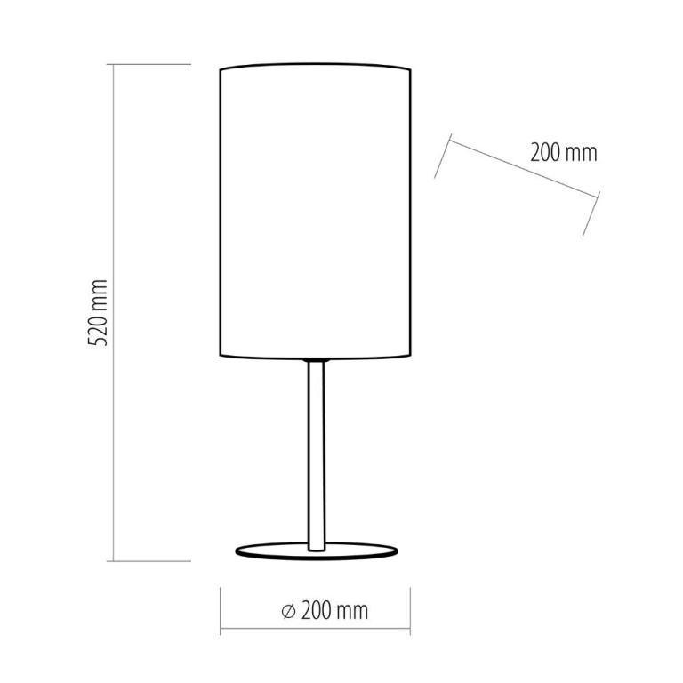 famlights famlights | Tischleuchte Noemi in Orange und Schwarz E27