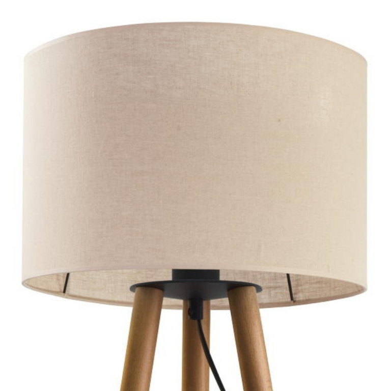 famlights famlights | Tischleuchte Mina in Beige und Braun E27