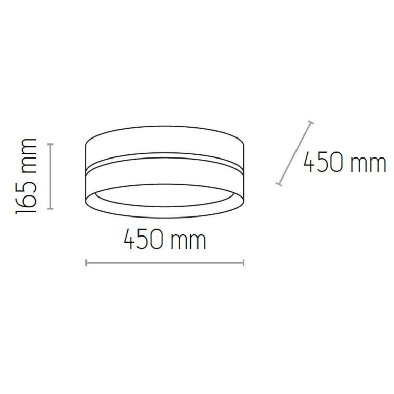 famlights famlights | Deckenleuchte Lias in Weiß und Braun E27 3-flammig 450mm