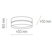 famlights | Deckenleuchte Lias in Weiß und Braun E27 3-flammig 450mm