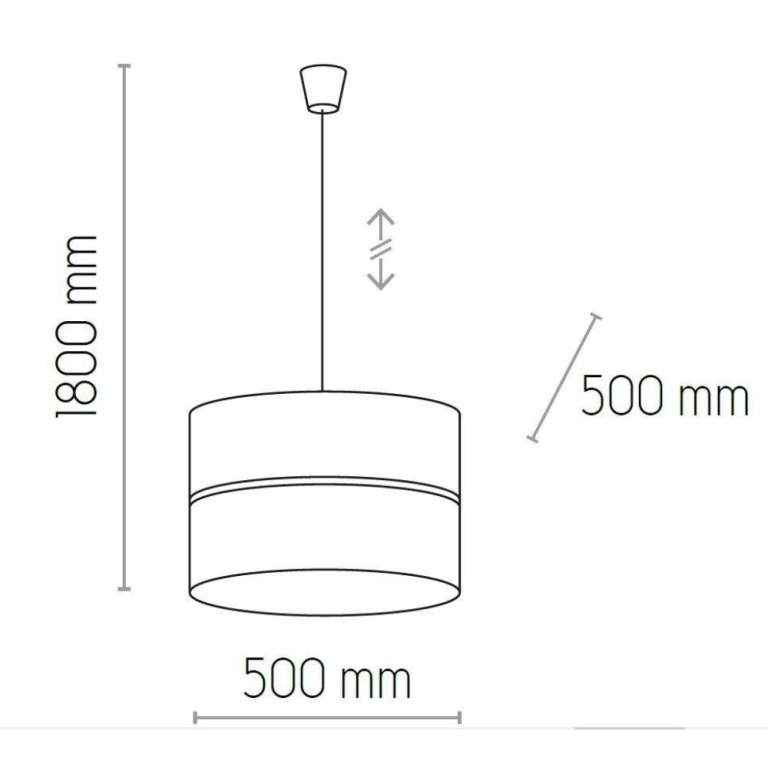 famlights famlights | Pendelleuchte Lias in Weiß und Braun E27 3-flammig 500mm