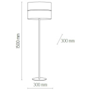 famlights | Stehleuchte Lias in Weiß und Braun E27