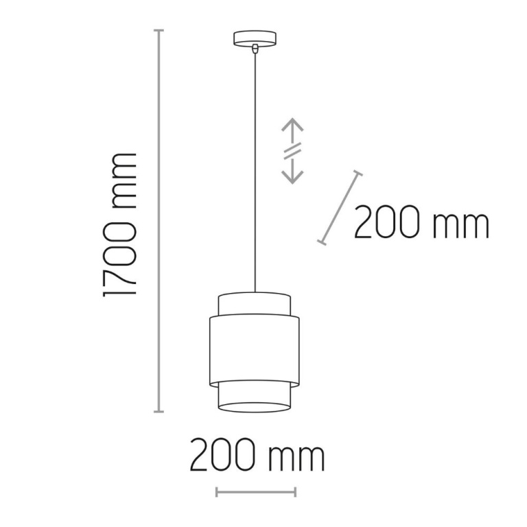 famlights famlights | Pendelleuchte Kate in Weiß und Braun E27 200mm