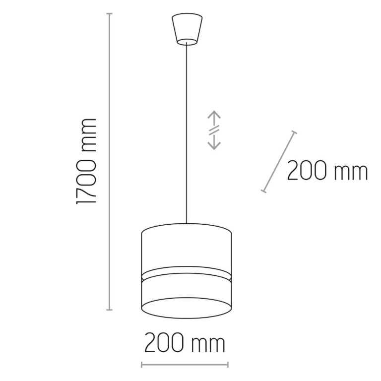 famlights famlights | Pendelleuchte Jay in Weiß und Braun E27 200mm