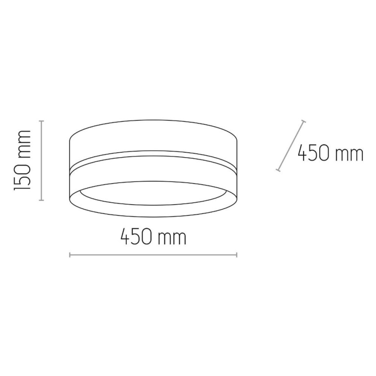 famlights famlights | Deckenleuchte Jay in Schwarz und Braun E27 4-flammig 450mm