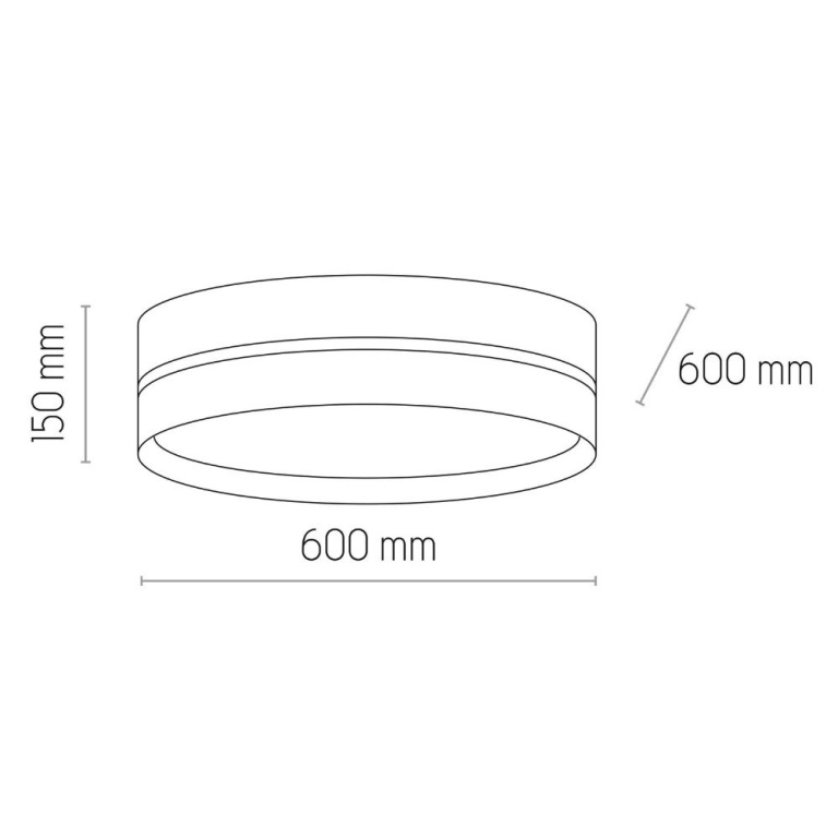 famlights famlights | Deckenleuchte Jay in Schwarz und Braun E27 4-flammig 600mm