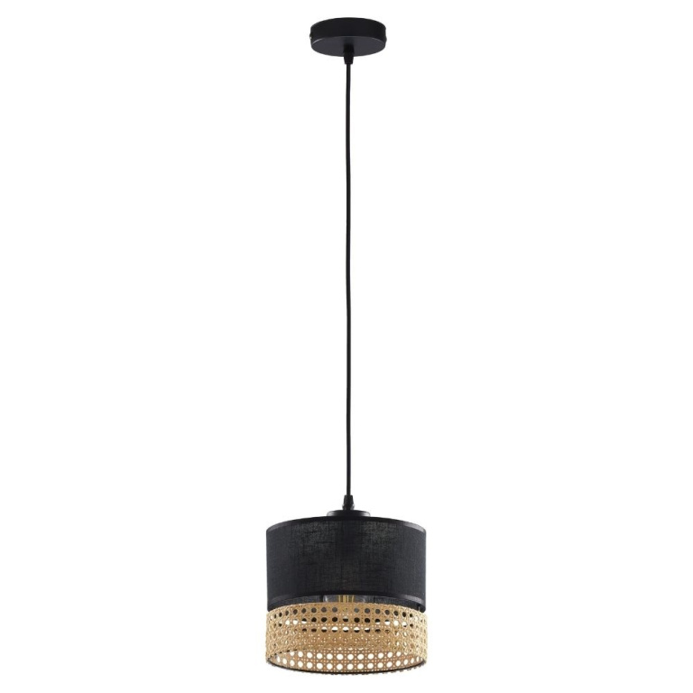 famlights famlights | Pendelleuchte Jay in Schwarz und Braun E27 200mm