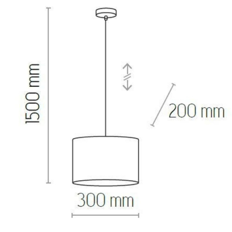 famlights famlights | Pendelleuchte Ilias in Braun und Schwarz E27 1-flammig 300mm