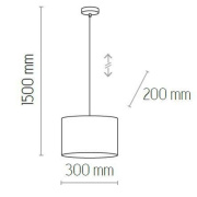 famlights | Pendelleuchte Ilias in Braun und Schwarz E27 1-flammig 300mm