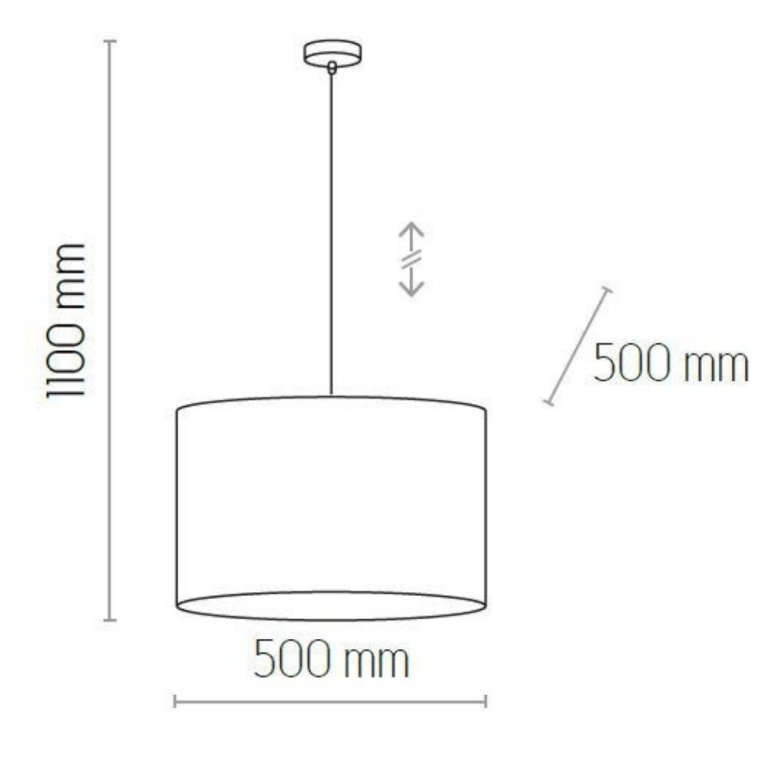 famlights famlights | Pendelleuchte Ilias in Braun und Schwarz E27 3-flammig 500mm