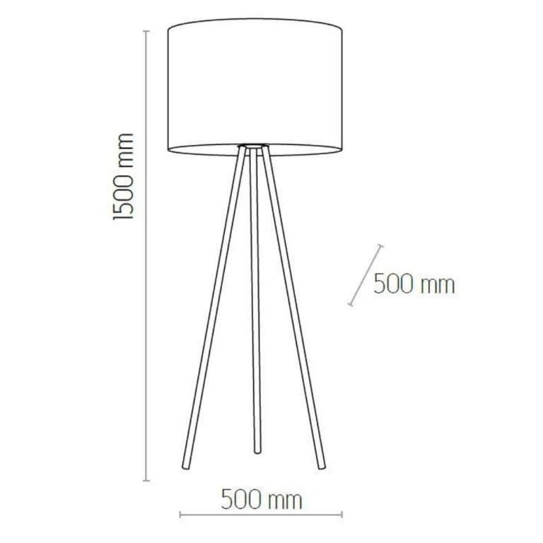 famlights famlights | Stehleuchte Ilias in Braun und Schwarz E27