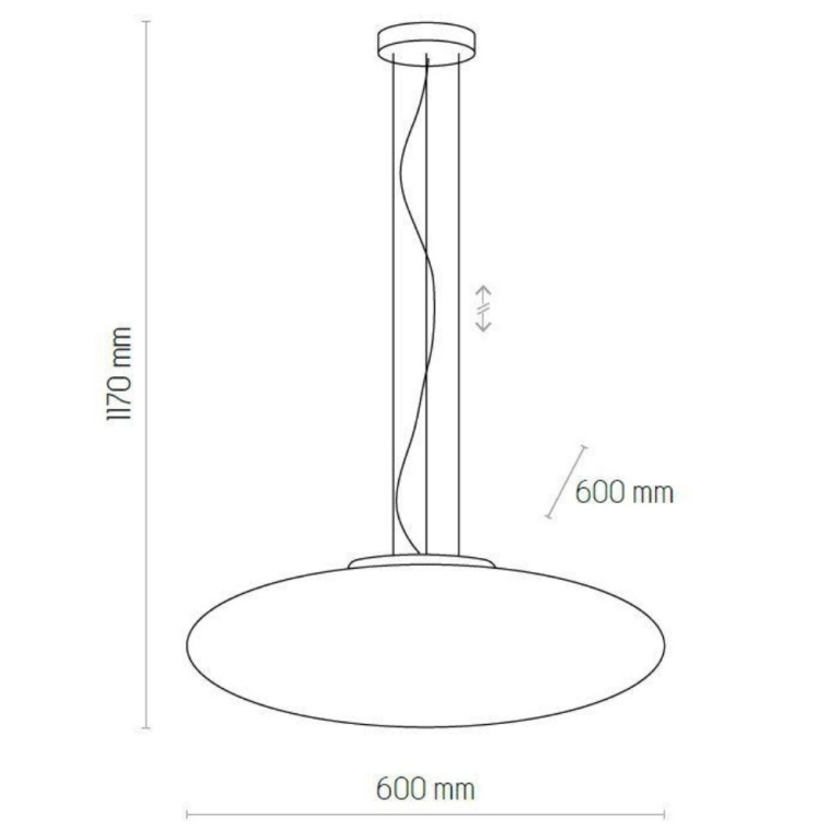 famlights famlights | Pendelleuchte Anthony in Graphit und Chrom E27 3-flammig 590mm