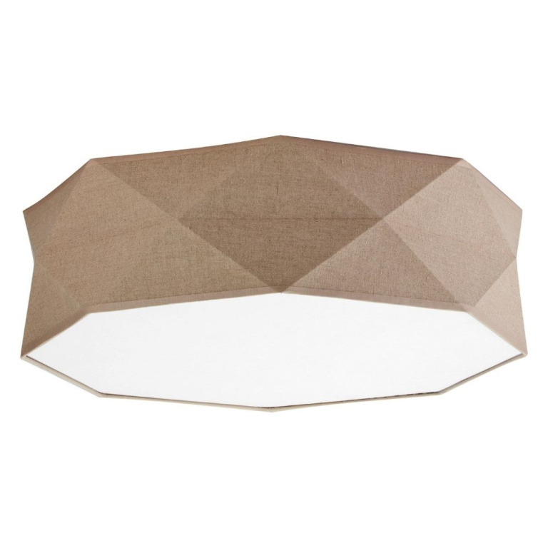 famlights famlights | Deckenleuchte Samuel aus Stoff in Beige 4xE27 rund