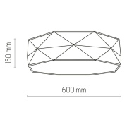 famlights | Deckenleuchte Samuel aus Stoff in Beige 4xE27 rund