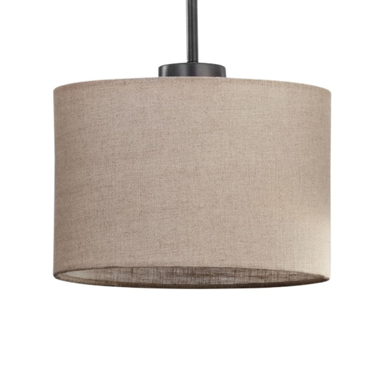 famlights famlights | Pendelleuchte Jana in Beige und Schwarz E27 4-flammig