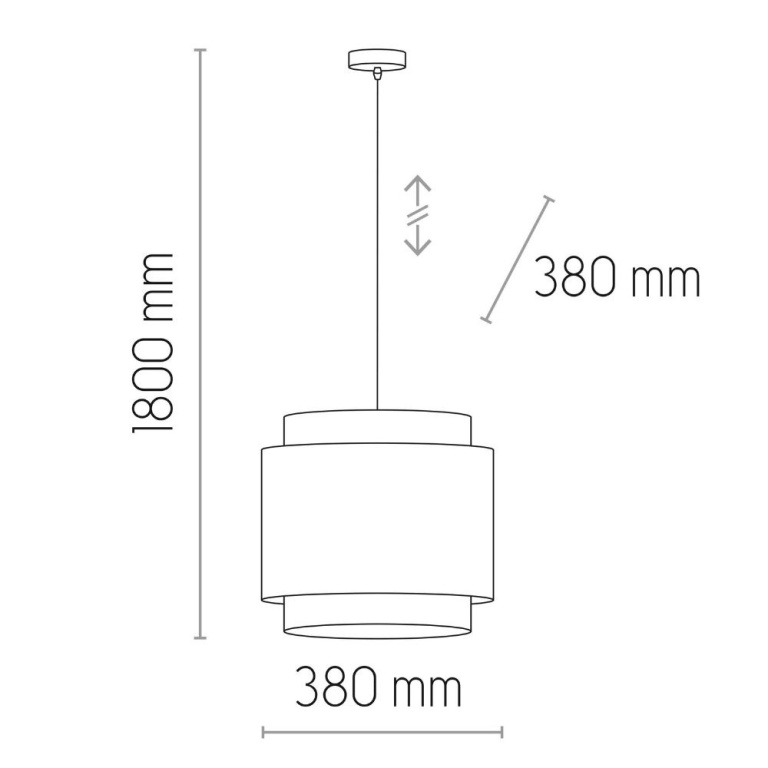 famlights famlights | Pendelleuchte Kate in Beige und Braun E27 380mm